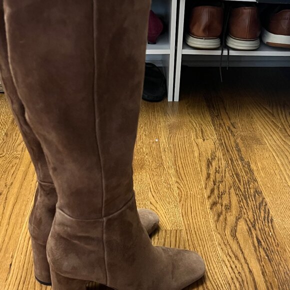 J McLaughlin Brown (Cognac) Suede Boots Sice 7.5 Womens - Picture 6 of 8